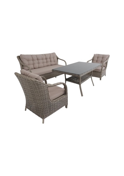 Matrix Üçlü Rattan Bahçe Oturma Grubu Bej Rehome Diğer