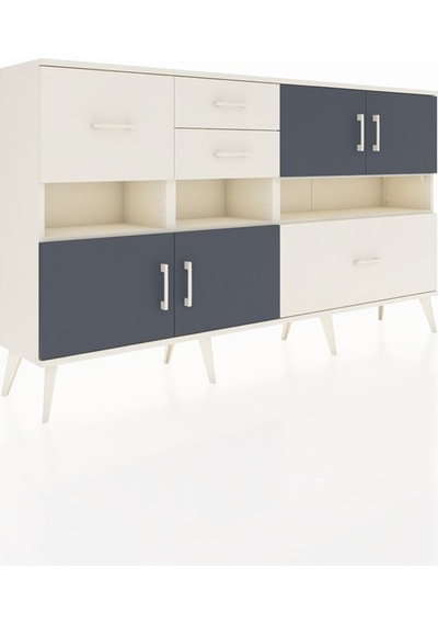 Arges Konsol 5 Raflı 4 Çekmeceli 4 Kapaklı 176x30x99 Aytaşı-antrasit/aytaşı Antrasıt/aytası - Aytası Arges Konsol 5 Raflı 4 Çekmeceli 4 Kapaklı 176x30x99 Aytaşı-antrasit/aytaşı Antrasıt/aytası - Aytası