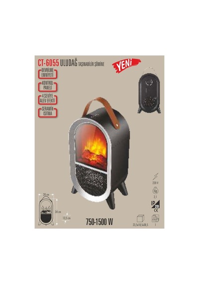 Uludağ Taşınabilir Şömine Ct-6055