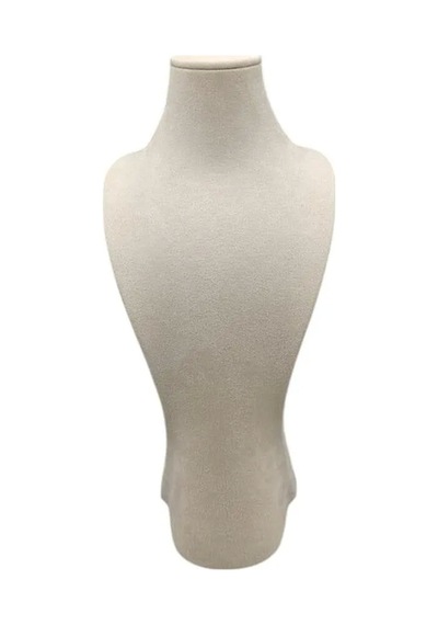 Yerli Üretim Adonis Model Sardunya Kumaş Krem Renk Boy 33cm Kolye Takı Sergileme Mankeni Çok Renkli