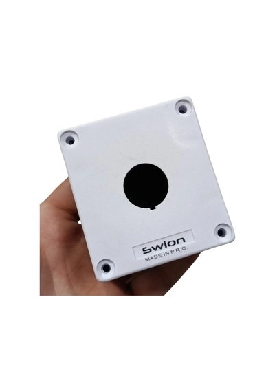 Hj9 22mm Buton Kutusu Gri-siyah Tekli