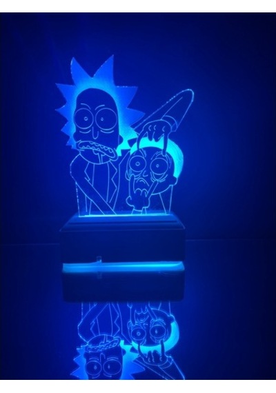 3D Rick And Morty 16 Renk Masa Lambası (507061824)