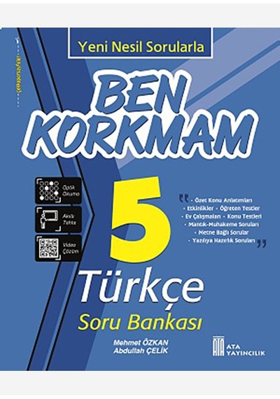 Ata Yayıncılık 5. Sınıf Ben Korkmam Türkçe Soru Bankası