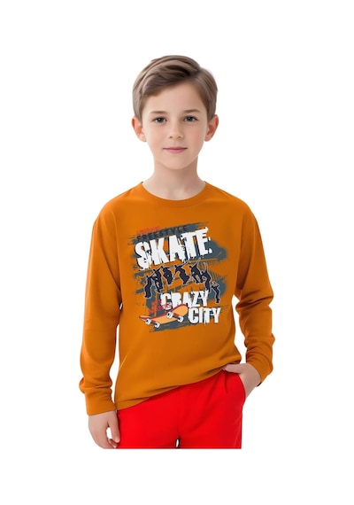 Panios Kids 3'lü Crazy City-scotter-ınside Baskılı Erkek Çocuk Sweatshirt Çok Renkli