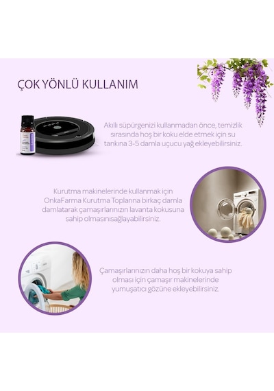 Onka Farma Lavanta Uçucu Yağ%100 Doğal Saf Katkısız Aromaterapi Cilt Bakım Yağı Buhurdanlık Kokusu 10 Ml Diğer