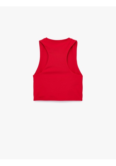 Koton Halter Yaka Slim Fit Kolsuz Sporcu Sütyeni Kırmızı 6wak30115nk Kırmızı