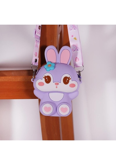 Ogi Mogi Toys Silikon Mor Tavşan Omuz Çantası