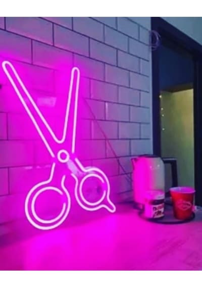Neon Led Işık Makas Gece Lambası Renkli