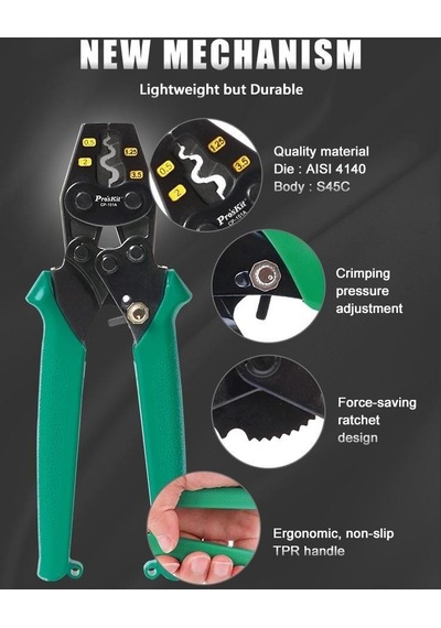 Proskit Cp-151a Terminal Pabuç Sıkma Pensesi 0,5-3,5mm² 1 Adet