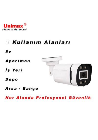 Unımax 5mp Sony Lens 6 Kameralı Güvenlik Seti 100m Kablo 30m Gece Görüş Xmeye