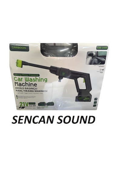 Carboon Car-8100 21v 20.000rpm 6.000 Mah 7bar Araç Yıkama Makinesi - Sencan Sound 20000pa İki Bataryalı