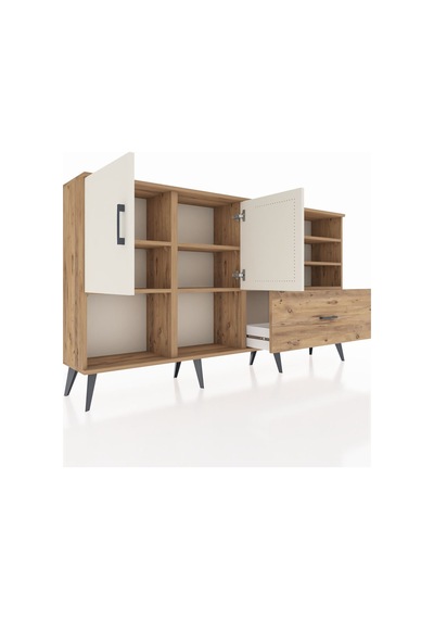 Arges Konsol 7 Raflı Tek Çekmeceli 2 Kapaklı 176x30x99 Çam-aytaşı/çam Aytası/atlas Çam - Atlas Çam Arges Konsol 7 Raflı Tek Çekmeceli 2 Kapaklı 176x30x99 Çam-aytaşı/çam Aytası/atlas Çam - Atlas Çam