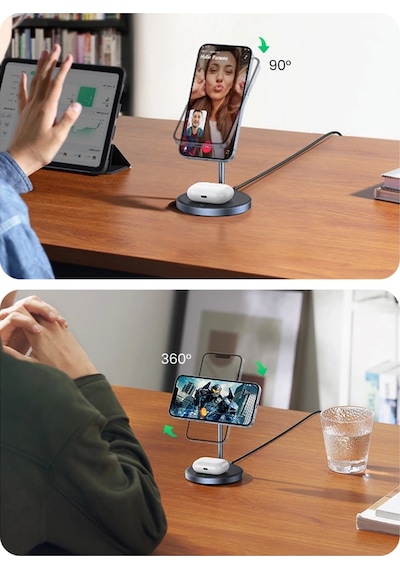Ugreen 2-in-1 20w Magsafe Telefon Standı Kablosuz Wireless Şarj Özellikli, 90668 -