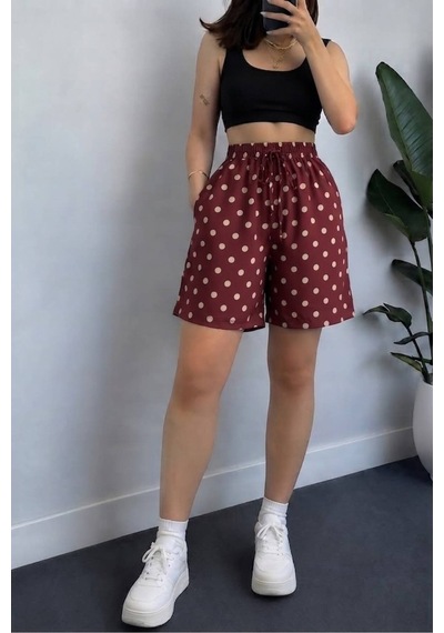 Süreyyafasion Şort Bordo Bordo