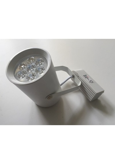 Alles 7x1w Beyaz Işık Beyaz Kasa Power Ledli Ray Spot Beyaz