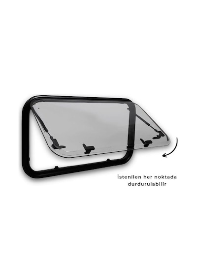 Babarvy Amortisörlü Cam - 90 Açılır 50x30
