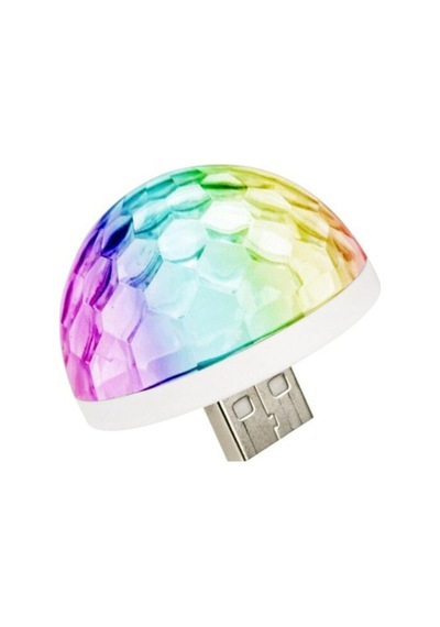 Müziğe ve Sese Duyarlı Usb Girişli Araç Içi Mini Disko Topu Parti