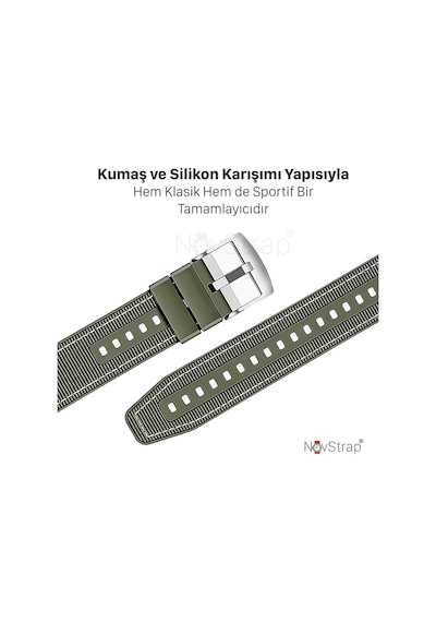 Novstrap Huawei Watch Gt2/gt2 Pro 46mm/gt Runner İle Uyumlu Kordon 22mm Lansman Silikon Kumaş Kayış
