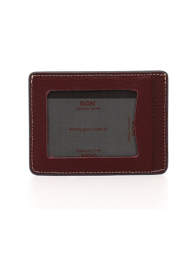 Gönderi(R) Gönderir Bordoya Antrasit Gön Hakiki Deri Unisex Kartlık 06521 Bordo