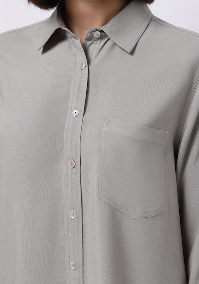 Colin's Colins Regular Fit Shirt Neck Düz Kadın Yeşil Uzun Kol Gömlek Cl1075610 Q1.v1 Sag Sage