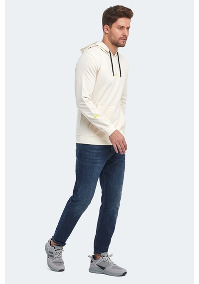 Slazenger Oslo In Erkek Kapüşonlu Cepli Bej Sweatshirt Bej
