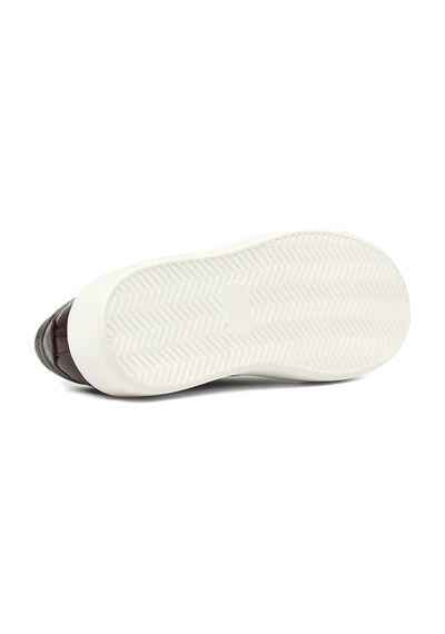 Erkek Kahverengi Kalın Tabanlı Deri Sneaker
