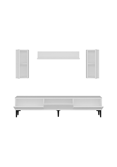 Tvr1899b - Aplos Tvr180 Tv Ünitesi Takım , Tv Sehpası Beyaz 180cm