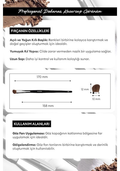 Açılı Far Karıştırma Fırçası Cre'ars Eye Contour Brush 118