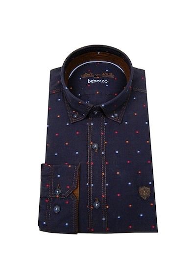 Erkek Slim Fit Puantiyeli Gömlek 59217