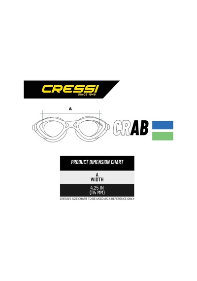 Parumarin Cressi Crab 2-7 Yaş Lime Yüzücü Gözlüğü