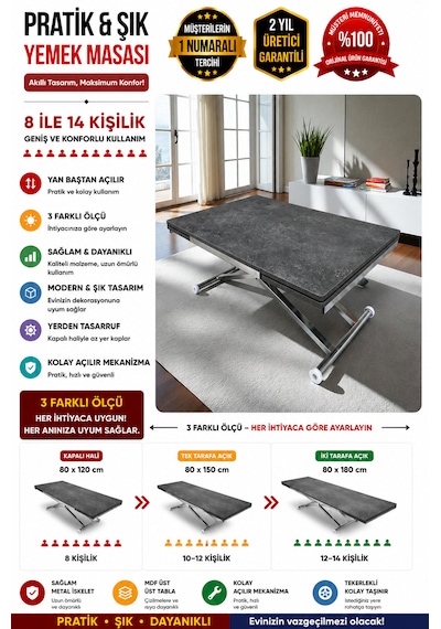 Yan Baştan Açılır Akıllı Masa Üst Tabla Mdf Yüksekliği Ayarlanabilir Pratik Krom Kaplama Antrasit Yan Baştan Açılır Akıllı Masa Üst Tabla Mdf Yüksekliği Ayarlanabilir Pratik Krom Kaplama Antrasit