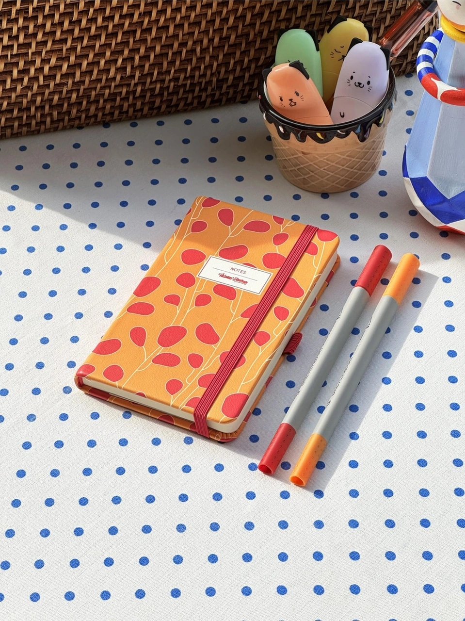 Venzi Art Sert Kapak Vegan Deri 192 Sayfa A6 80gr. Çizgili Defter Turuncu