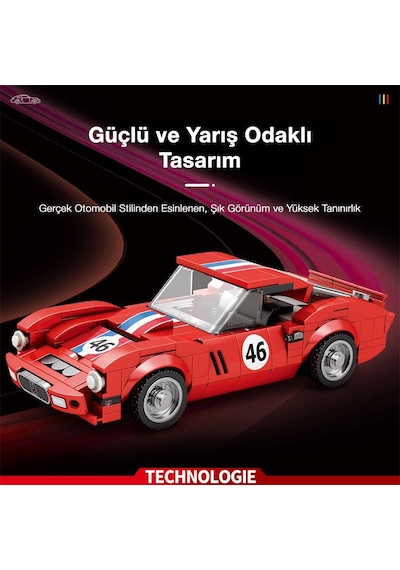 Reobrix Creator 813 Ferrari 250 Gto Spor Araba Yaratıcı Yapı Blok Seti Building Blocks - 320 Parça