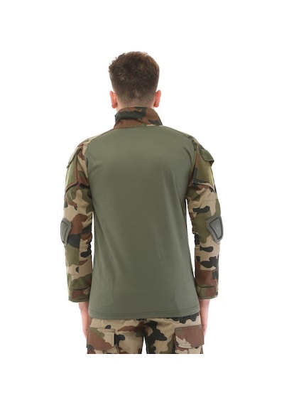 Single Sword Sword Dirsek Detaylı Polo Yaka Kadın&erkek Combat T-shirt Single Usa