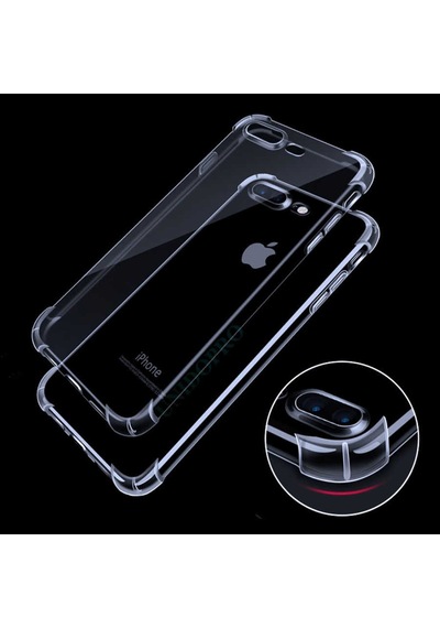 Apple Uyumlu iPhone 8 Plus Kılıf Zore Nitro Anti Shock Silikon Renksiz