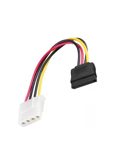 30 cm 4 pin molex dişi to 15 pin dişi sata power kablo