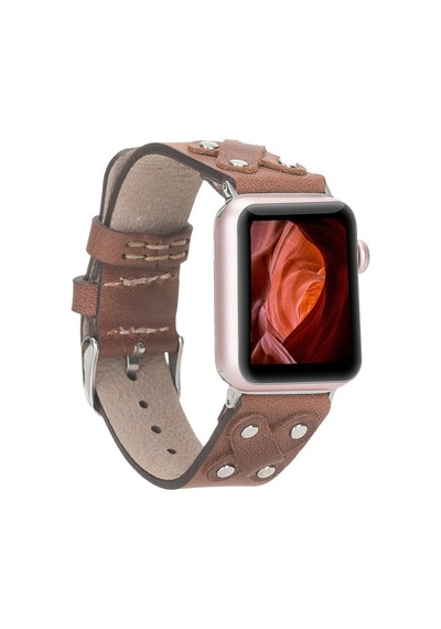 Apple Watch Uyumlu Deri Kordon Cross 42-44-45mm St Tn02