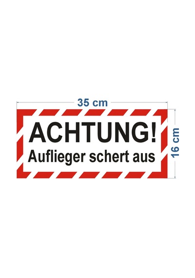 Almanca Reflektör Achtung Etiket