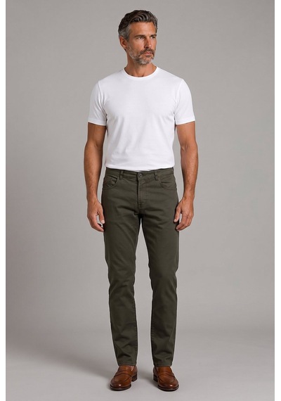 Bisse Haki Pamuk Cepli Chino Pamuklu Spor Pantolon Pns25y25103 D49