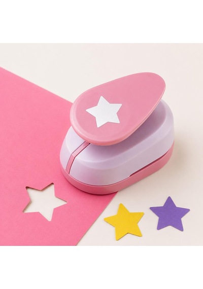 Ofisinn Şekilli Büyük Boy Delgeç/şekilgeç 3.8 Cm Yıldız Pembe