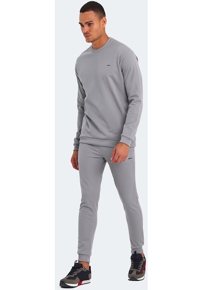 Slazenger OFFENDER KTN Erkek Cepli Gri Eşofman Takımı