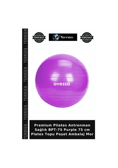 Premium Pilates Antrenman Sağlık Bpt-75 Purple 75 Cm Plates Topu Poşet Ambalaj Mor