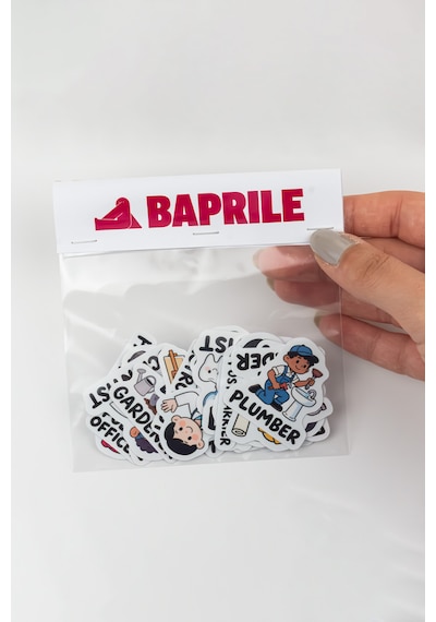 İngilizce Meslekler Sticker Paketi 23 Parça Kaliteli Su Geçirmez Etiket Seti Çok Renkli
