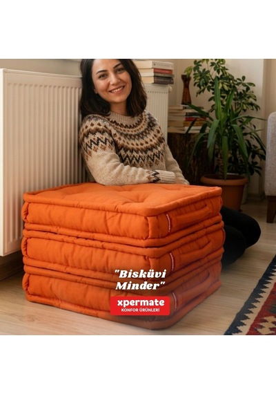 Xpermate Bisküvi Minder Petek Önü Fransız 55x55x14 Kremit