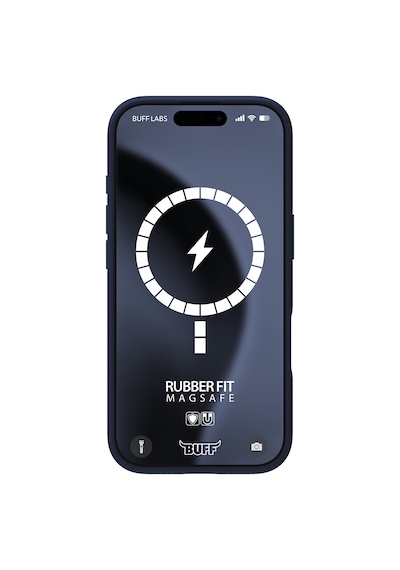 Apple Uyumlu iPhone Buff 16 Pro Magsafe Rubber Fit Silikon Kılıf Storm Blue