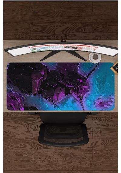 Neon Genesis Evangelion Dikişli Kauçuk Oyuncu Mousepad V1 - 90x40 Xxl Gaming Mouse Pad