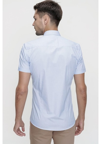 Efor G 1474 Slim Fit Mavi Spor Gömlek Mavi