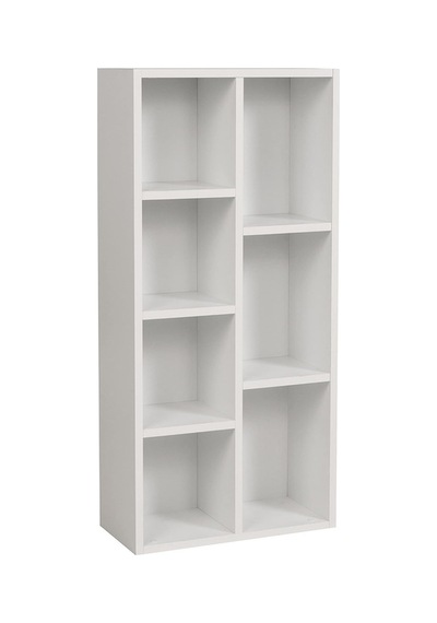 7 Bölmeli Beyaz Kitaplık Beyaz
