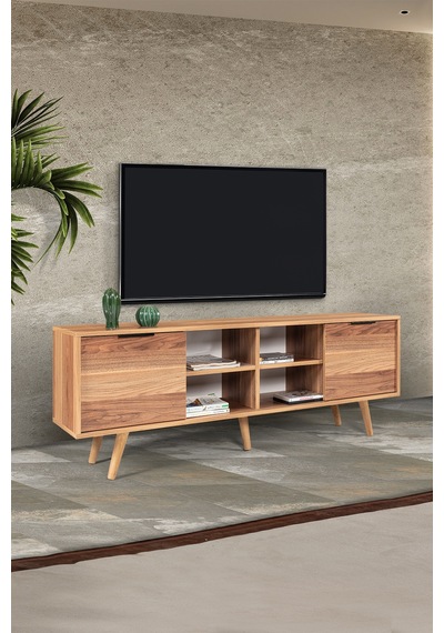 3620 Sina 160 Cm Ahşap Ayaklı , Metal Kulplu Tv Ünitesi , Söğüt , Tv Sehpası Diğer