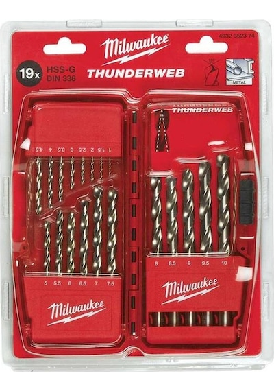Milwaukee Thunderweb Hss-G Metal Matkap Ucu Seti 19 Parça Dın 338 1-10 MM - T4932352374